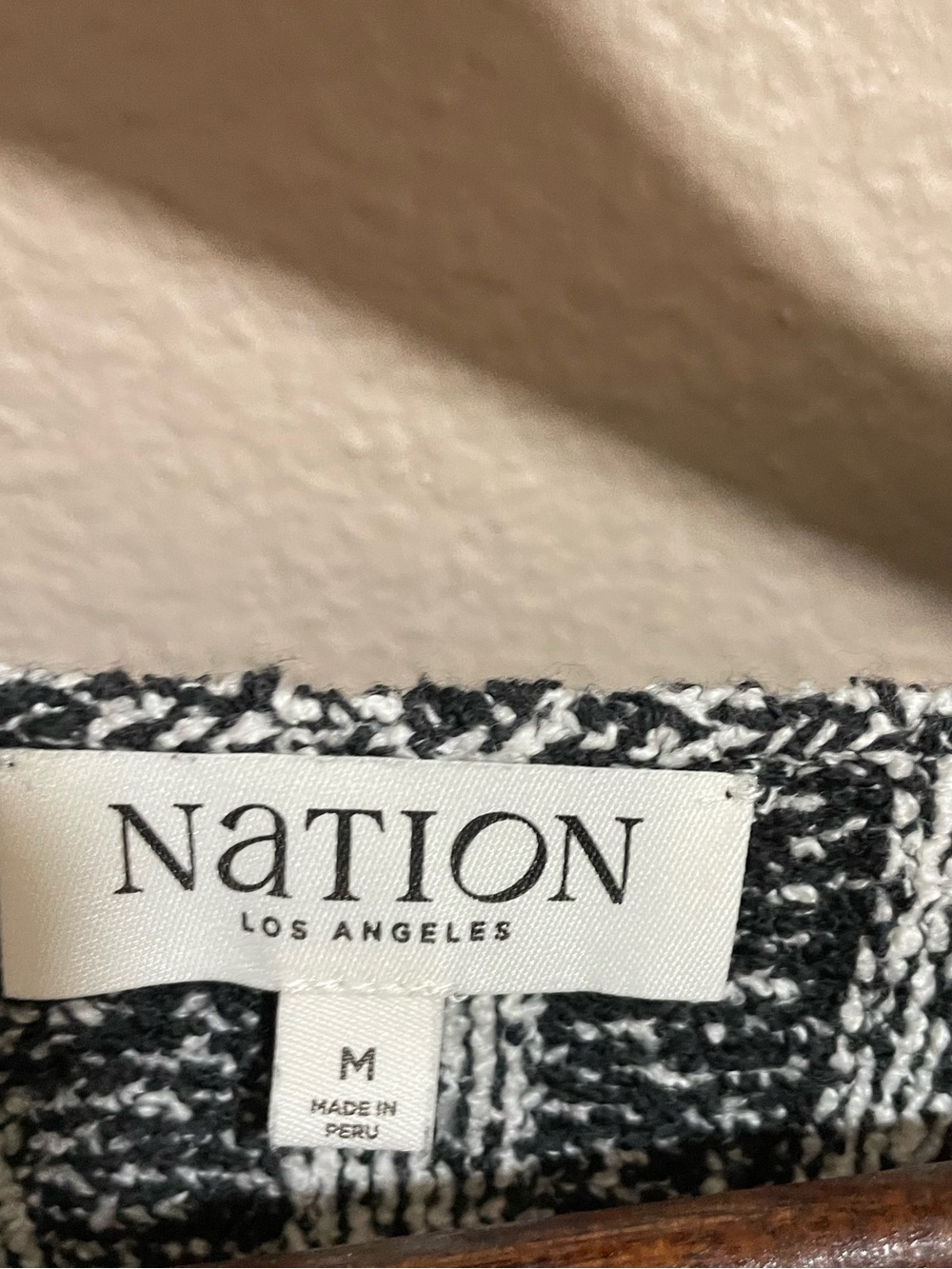 Nation LTD  Ronan Striped Black & White Knit Sweater NEW - Picture 4 of 7